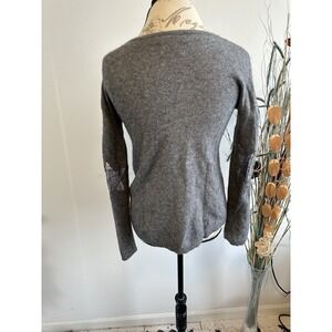 ZADIG & VOLTAIRE Cici Patch Cashmere Sweater in‎ Gray Small
